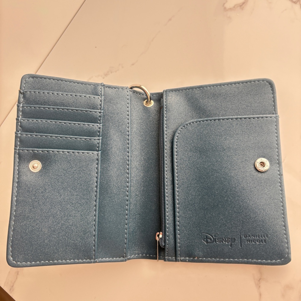 Disney x Danielle Nicole Cinderella Passport Case and Wallet Blue Faux Leather - Picture 3 of 5